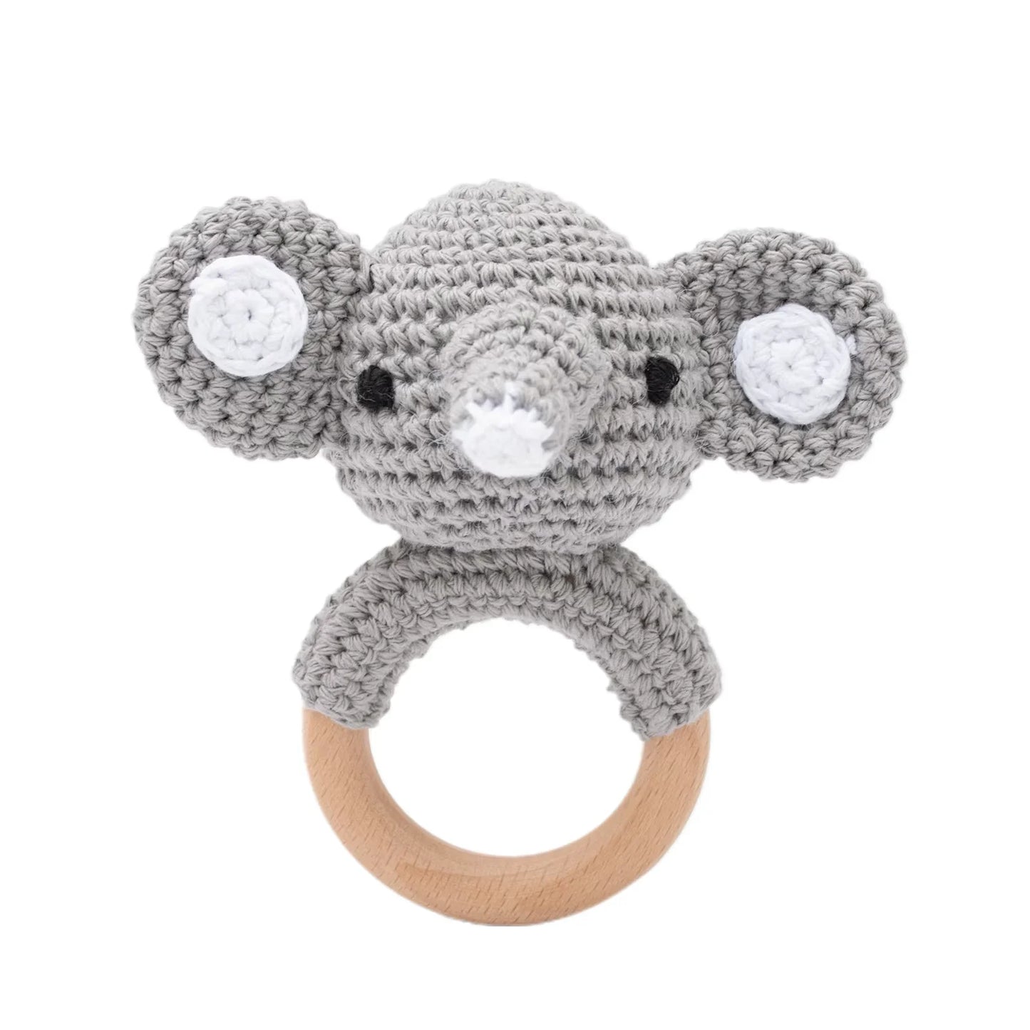 Wooden Baby Rattle & Teether Toy
