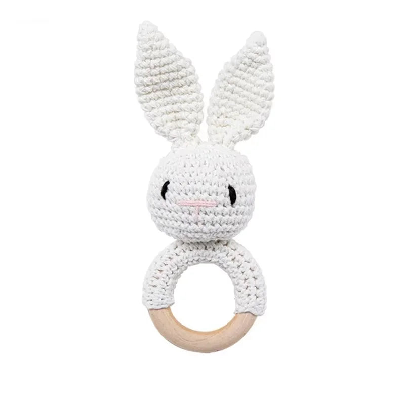Wooden Baby Rattle & Teether Toy