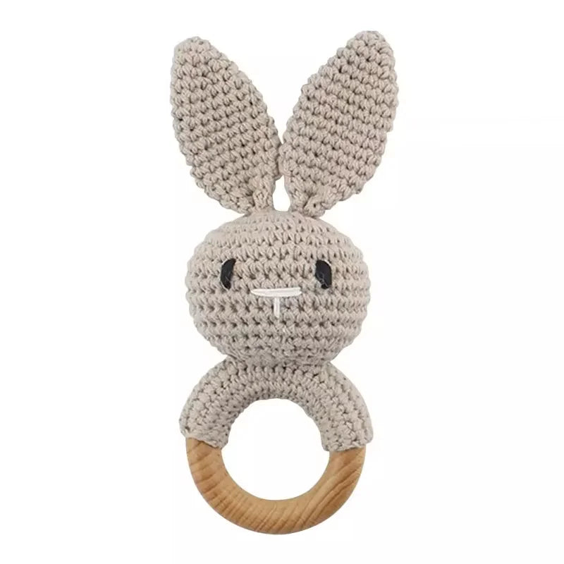 Wooden Baby Rattle & Teether Toy