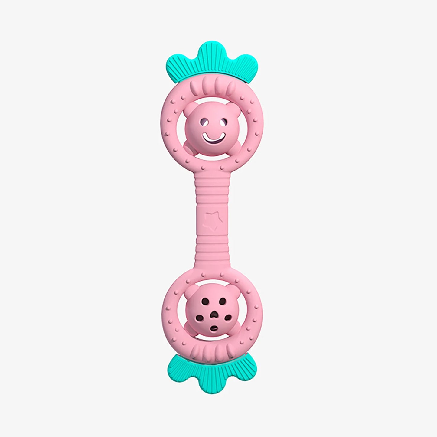 Silicone Baby Teether & Rattle Toy