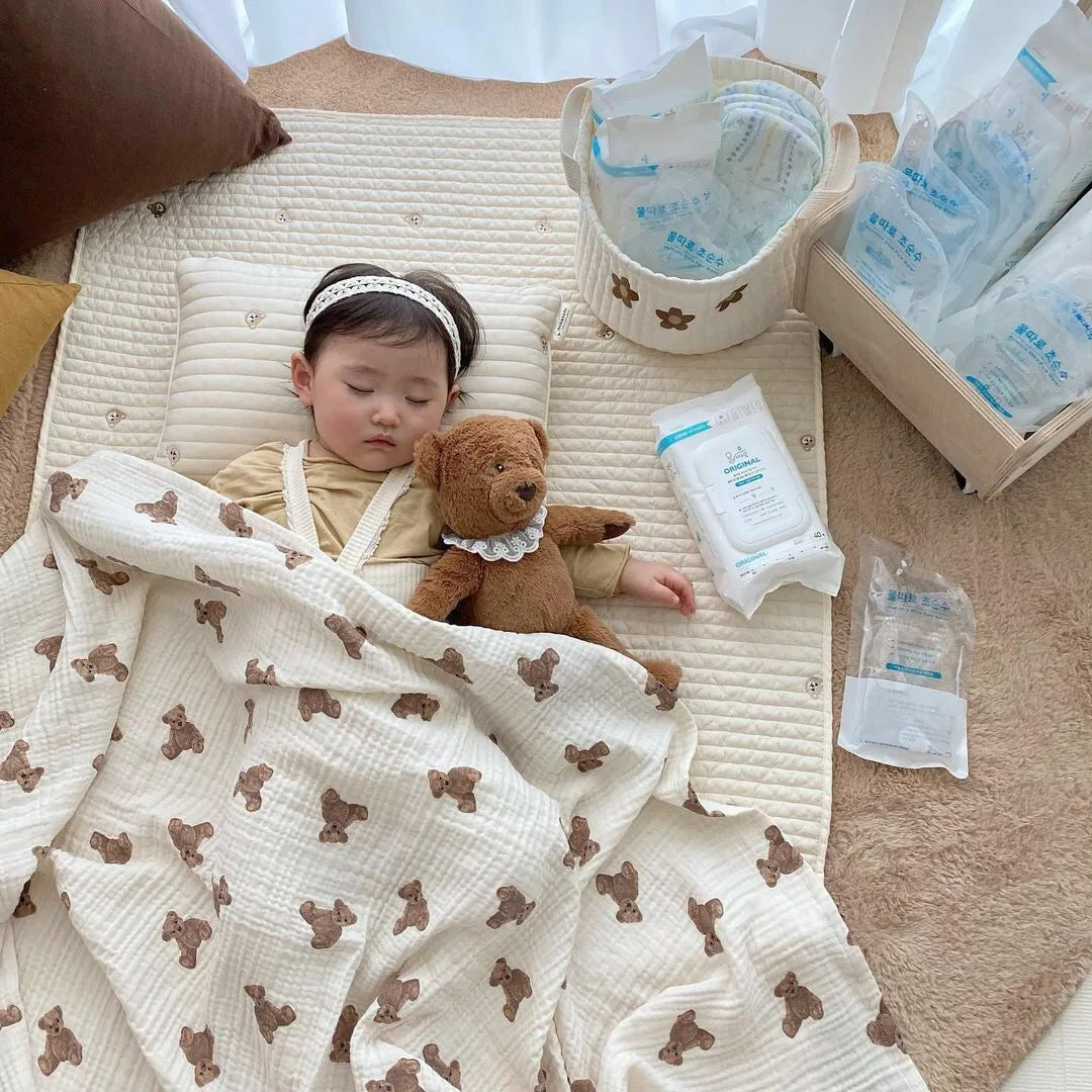 Newborn Bear Print Blanket
