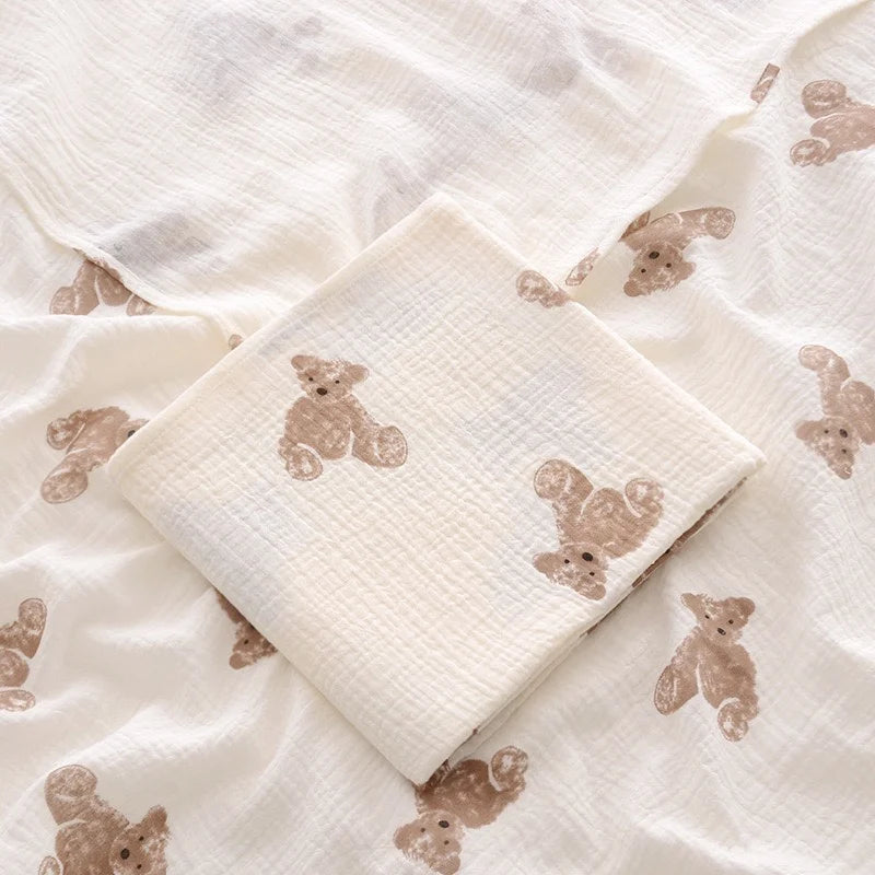 Newborn Bear Print Blanket
