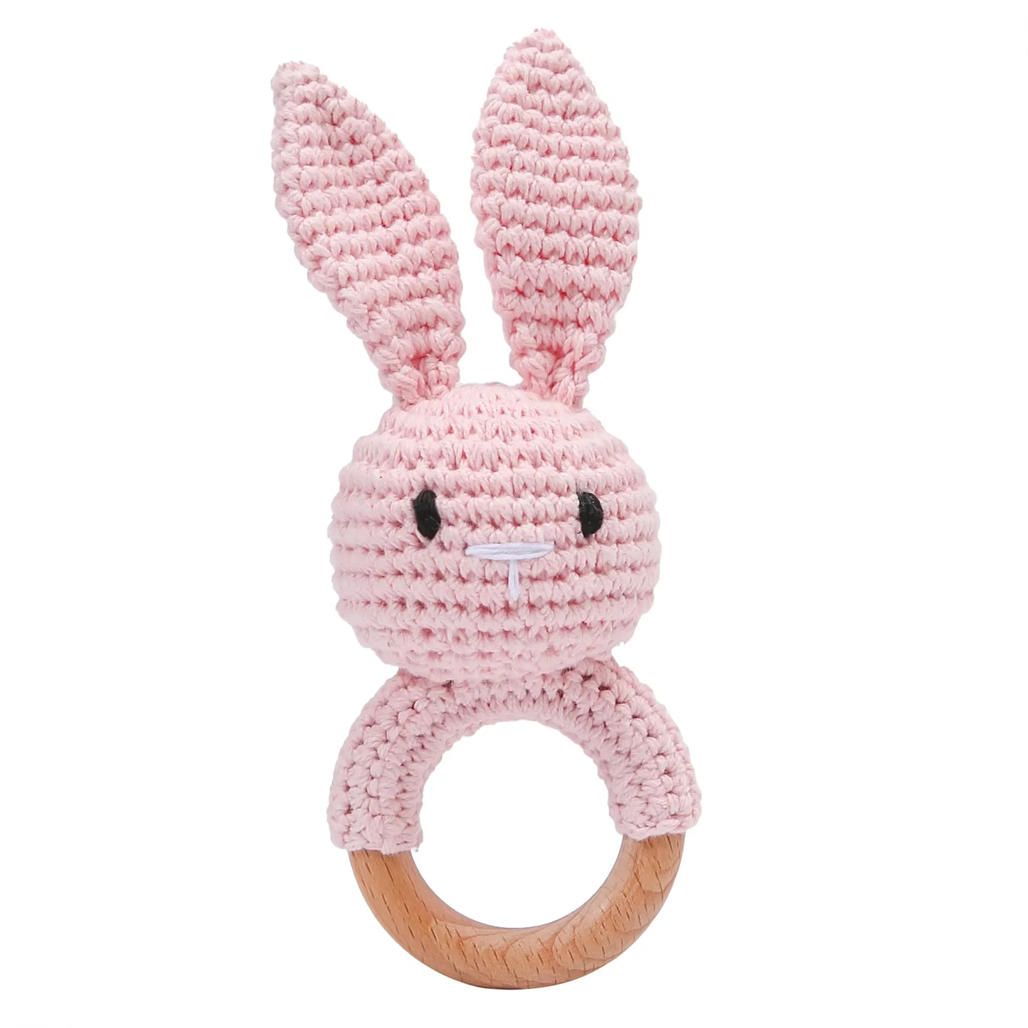 Wooden Baby Rattle & Teether Toy