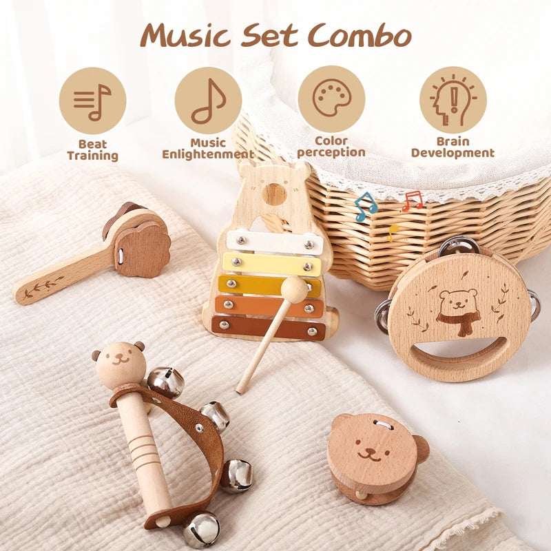 Wooden Montessori Musical Instruments Set