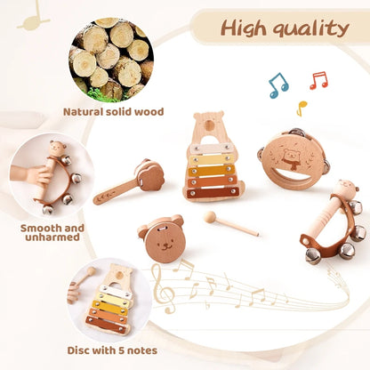 Wooden Montessori Musical Instruments Set