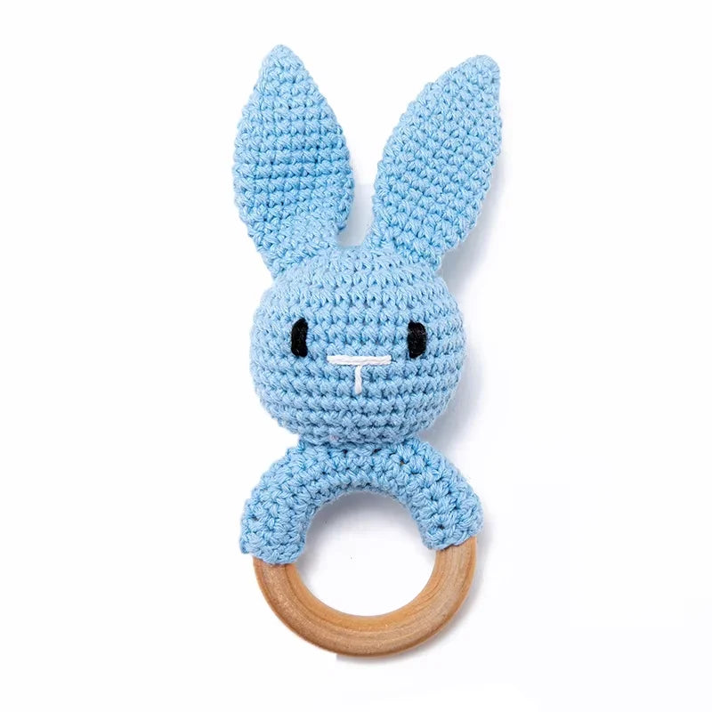 Wooden Baby Rattle & Teether Toy