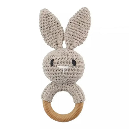 Wooden Baby Rattle & Teether Toy