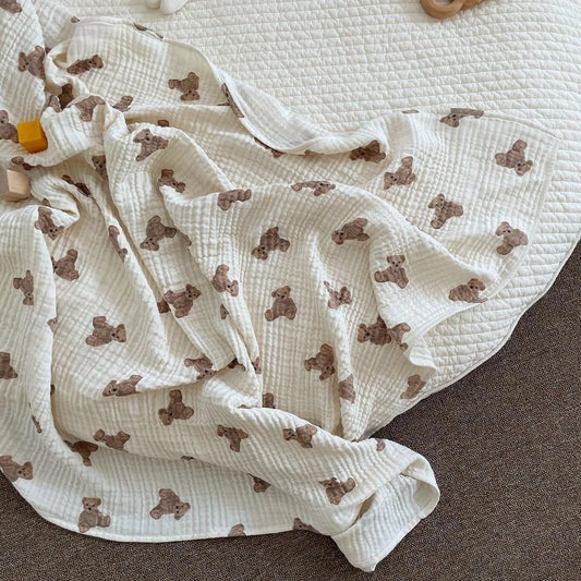 Newborn Bear Print Blanket